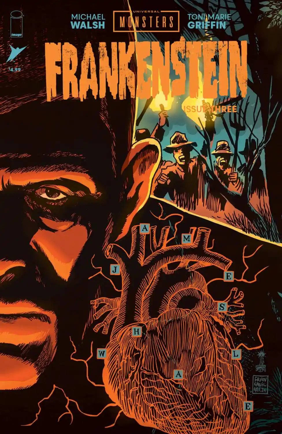 UNIVERSAL MONSTERS FRANKENSTEIN #3 (OF 4) CVR  | 1:10 RATIO INCV  FRANCESCO FRANCAVILLA CONNECTING VAR | IMAGE COMICS | OCTOBER 2024