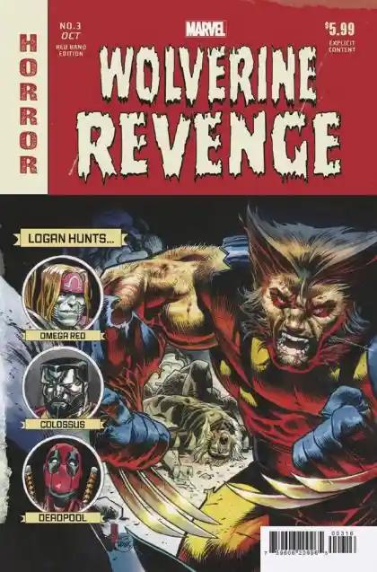 WOLVERINE REVENGE RED BAND #3 | 1:25 RATIO INCV (POLYBAG) | MARVEL PRH | OCTOBER 2024