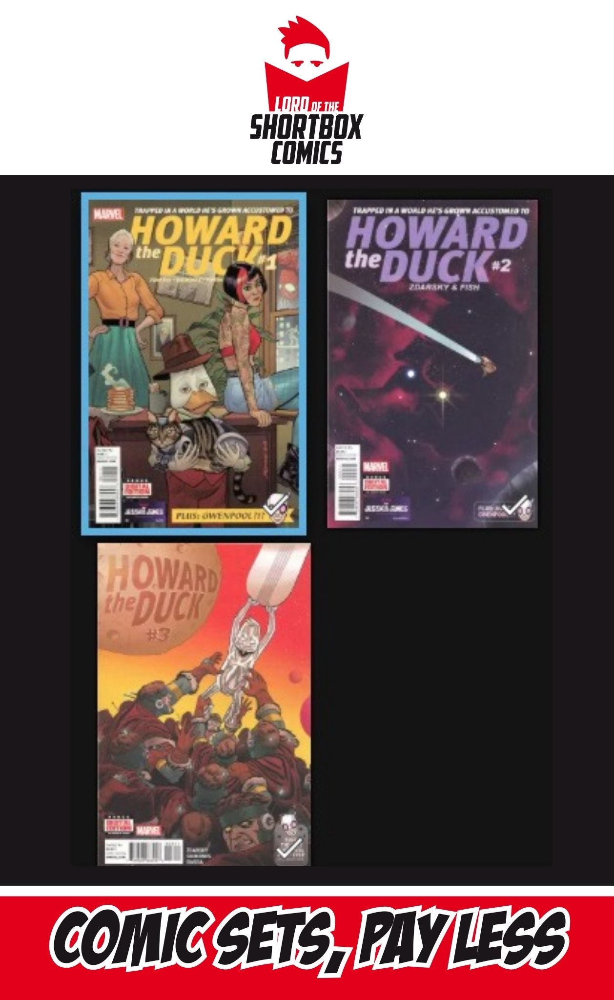 SET: HOWARD THE DUCK, VOL. 5 ##1-3 | MARVEL COMICS | 2016 | A | 🔑