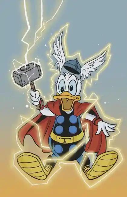 WHAT IF DONALD DUCK BECAME THOR #1 | 1:50 RATIO INCENTIVE VIR VAR | MARVEL PRH | SEPTEMBER 2024