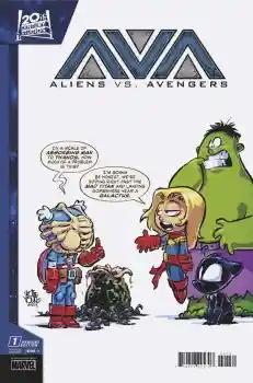 ALIEN VS AVENGERS #1 SKOTTIE YOUNG VAR | MARVEL PRH | JULY 2024