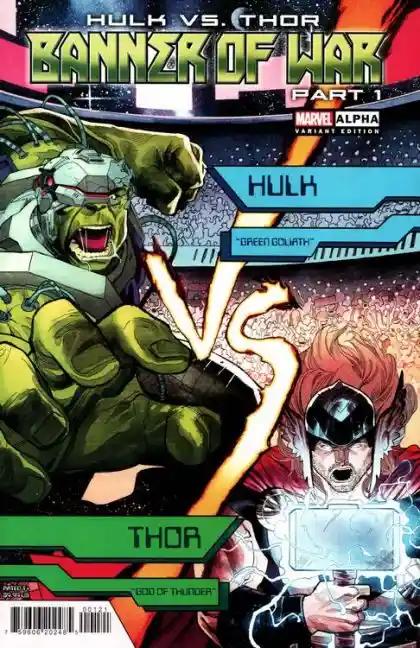 HULK VS. THOR: BANNER OF WAR ALPHA #1 | MARVEL COMICS | 2022 | B 1:25 RATIO INCENTIVE