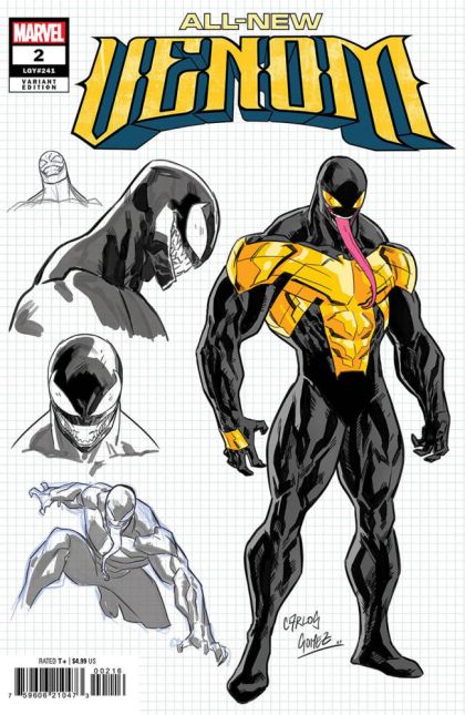 ALL NEW VENOM #2 CARLOS GOMEZ  | 1:10 RATIO INCENTIVE DESIGN VAR | MARVEL PRH | JANUARY 2025